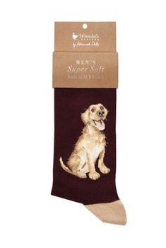 Wrendale - 'Good as Gold' Golden Labrador Socks - Men's