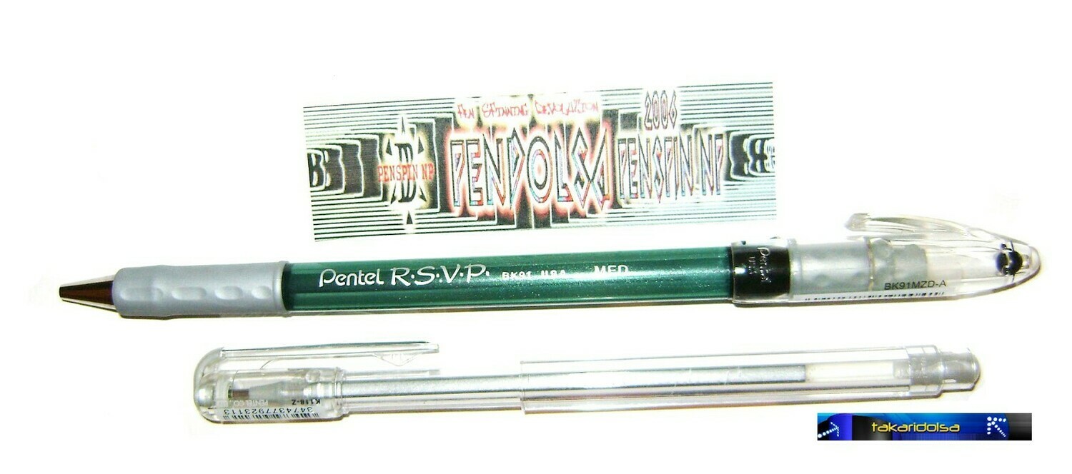 Pentel RSVP moonz 緑 Pentel RSVP Ballpoint Pen - 0.7 mm - Green | JetPens