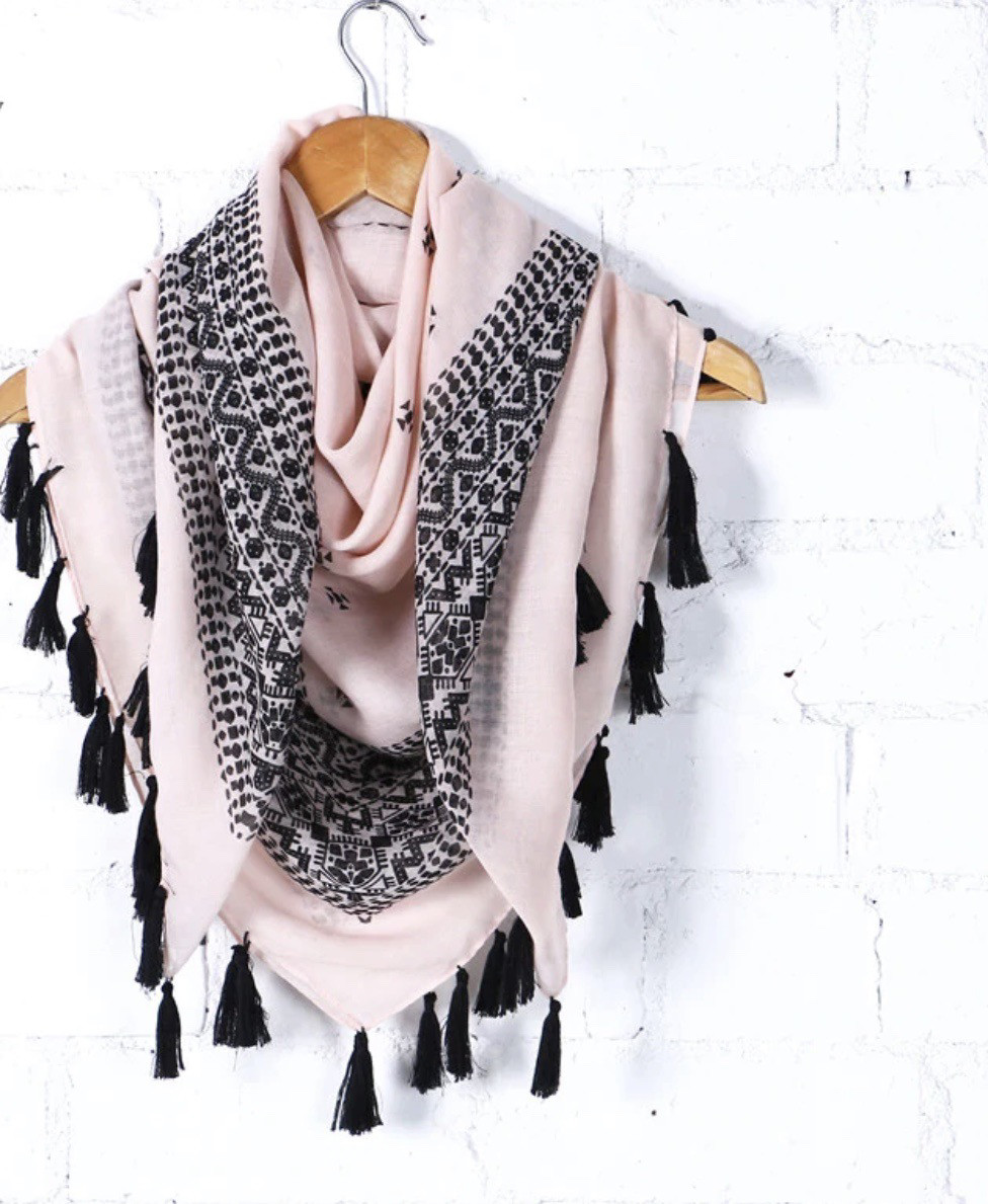 Pink And Black Scarfe