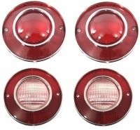 LENS ASSEMBLY-TAIL LAMP AND BACK UP LAMP-USA-4 PIECES-75-79 (#E12369)