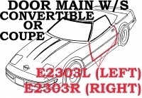 WEATHERSTRIP-DOOR MAIN-COUPE OR CONVERTIBLE-USA-RIGHT-84-89 (#E2303R)