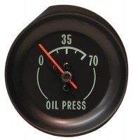 GAUGE-OIL PRESSURE-70 LBS.-GREEN FACE-68-71 (#E5835) 1F2