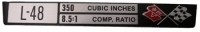 PLATE-ENGINE DATA-CONSOLE-L-48 350-75-76 (#E1795) 5C3