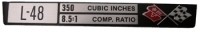 PLATE-ENGINE DATA-CONSOLE-L-48 350-75-76 (#E1795)  5C3