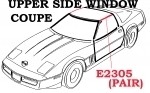 WEATHERSTRIP SET-UPPER SIDE WINDOW-COUPE-USA-PAIR-84-96 E2305