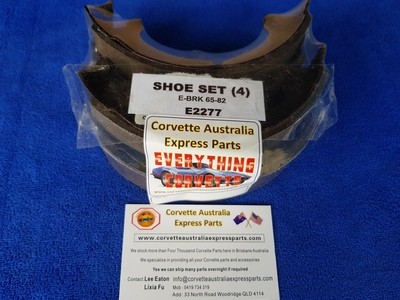 SHOE-SET EMERGENCY BRAKE-65-82 (#E2277) 3B6