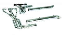 EXHAUST SYSTEM-SIDE-DOUG&#39;S HEADERS-CHROME-BIG BLOCK-4 INCH SIDE TUBES-65-74 (#E20514)