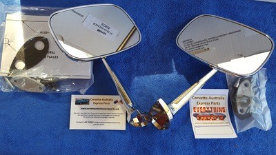 MIRROR-EXTERIOR-SMALL HEAD-INCLUDES MOUNTING HARDWARE-PAIR-68-74 (#E5903)   5B5