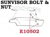 BOLT AND NUT &amp; SUNVISOR-STAINLESS STEEL-4 EACH-59-68 (#E10502)  3C4