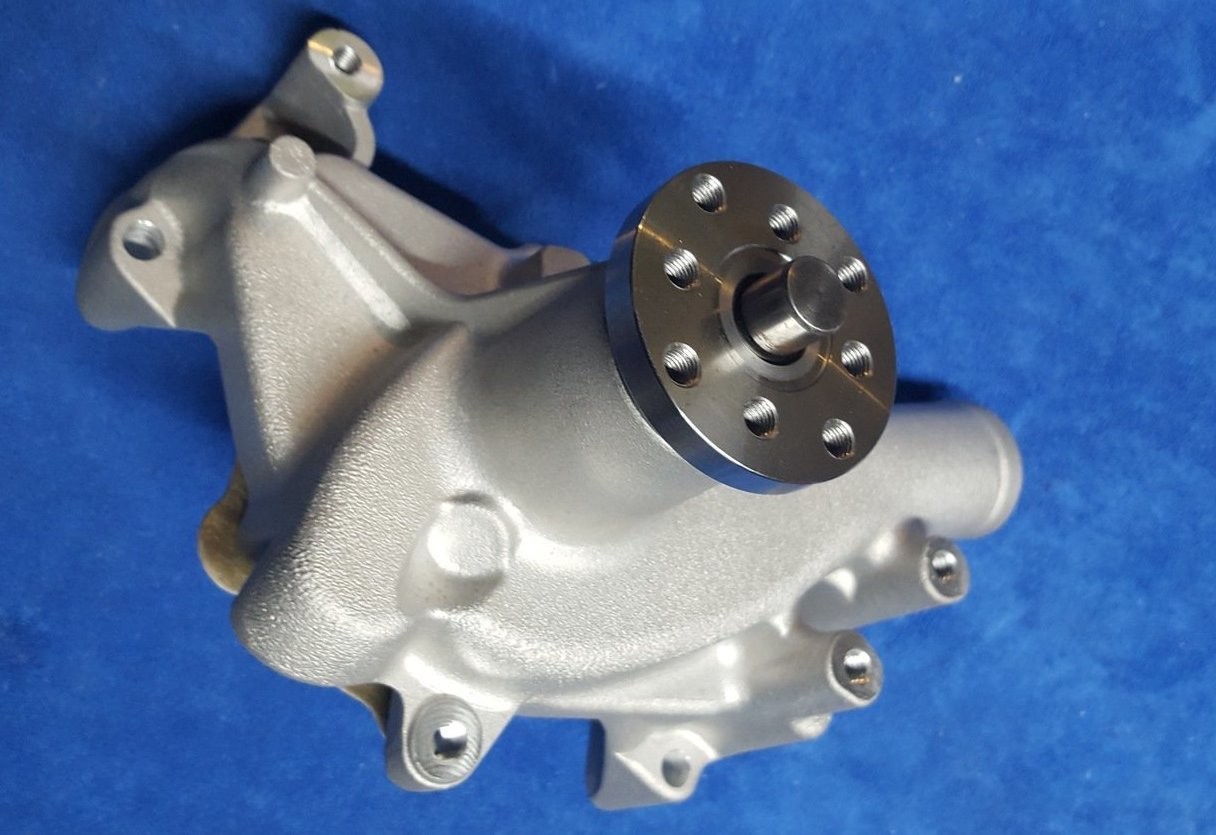 PUMP-WATER-ALUMINUM-TALL-SMALL BLOCK-NATURAL FINISH-71-82 (#E6627) 7B2
