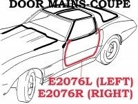 WEATHERSTRIP-DOOR MAIN-COUPE-USA-RIGHT-78-82 (#E2076R) 4B3