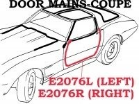 WEATHERSTRIP-DOOR MAIN-COUPE-USA-LEFT-78-82 (#E2076L)  4A3