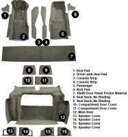 CARPET SET-CUT PILE-WITH PADDING-81-82 (#E5956)