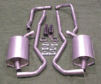 EXHAUST SYSTEM-ALUMINIZED-2 INCH-SMALL BLOCK- MANUAL-68-72 (#E1661M)