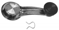 HANDLE-CRANK-WINDOW-WITH RETAINING CLIP-BLACK KNOB-EACH-67-79 (#E1806) 5A3