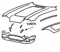 BONDING STRIP-FRONT PANEL TO SURROUND-INNER-PRESS MOLDED-WHITE-LEFT HAND-58-62 (#E16075)