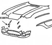 BONDING STRIP-FRONT PANEL TO SURROUND-INNER-PRESS MOLDED-WHITE-RIGHT HAND-58-62 (#E16074)