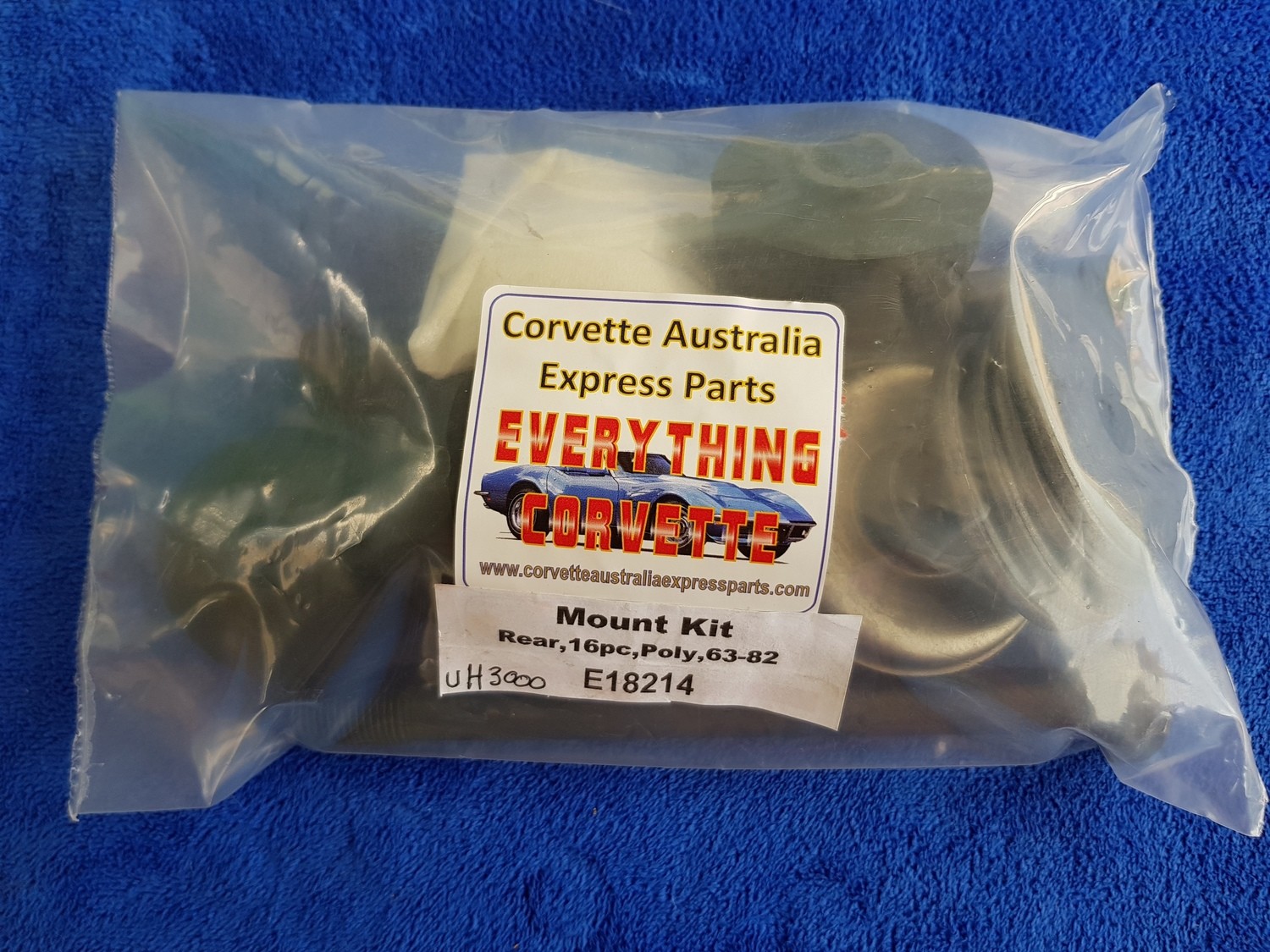 MOUNT KIT-REAR SPRING-16 PIECES-POLYURETHANE-ORIGINAL STYLE BOLTS-63-82 (#E18214) 2C4