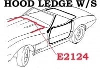WEATHERSTRIP-HOOD LEDGE-USA-63-82 (#E2124) 4B4