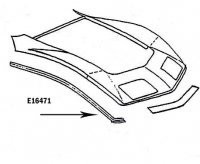 BONDING STRIP-FENDER-FRONT UPPER-PRESS MOLDED-BLACK-RIGHT HAND-68-72 (#E16471)
