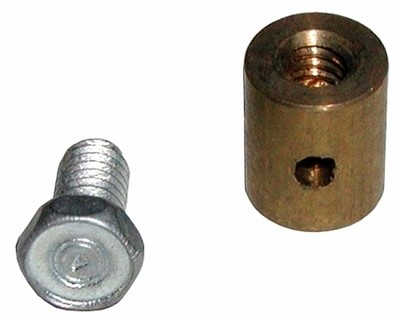 STOP AND SCREW-HOOD RELEASE CABLE-DECKLID-BRASS-EACH-63-82 (#E9304) 1D2