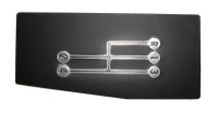 PATTERN-SHIFT-4 SPEED-BLACK AND CHROME-68-76 (#E4003) 5C3