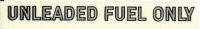 DECAL-UNLEADED FUEL-SILVER LETTERS-78-80 (#13562)