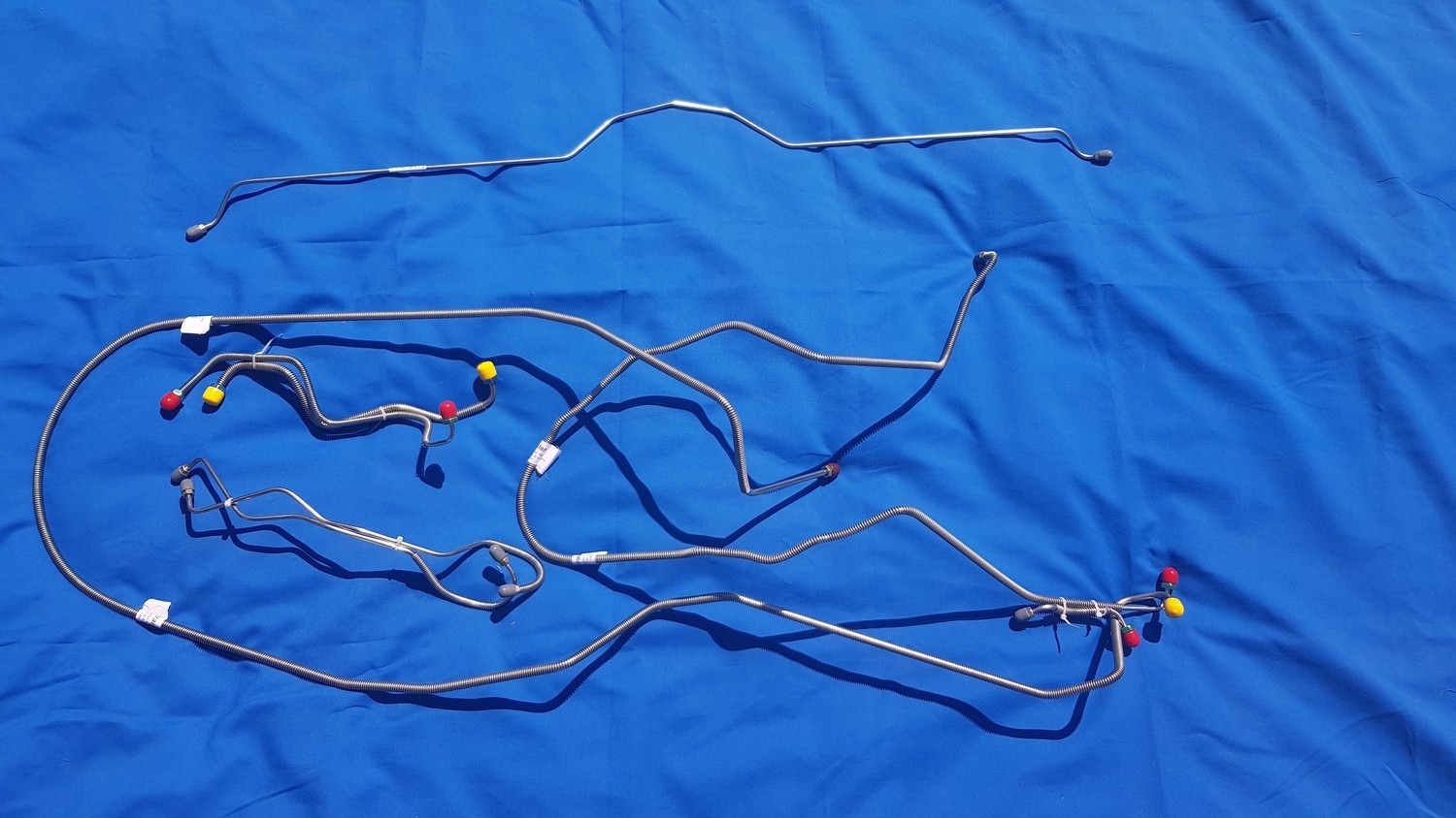 BRAKE LINE SET-STAINLESS STEEL-POWER BRAKES-70-73 (#E8753)