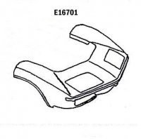 Front Clip, FRONT END-CENTER OF WHEEL WELL FORWARD-HAND LAYUP-70-72 (#E16701)