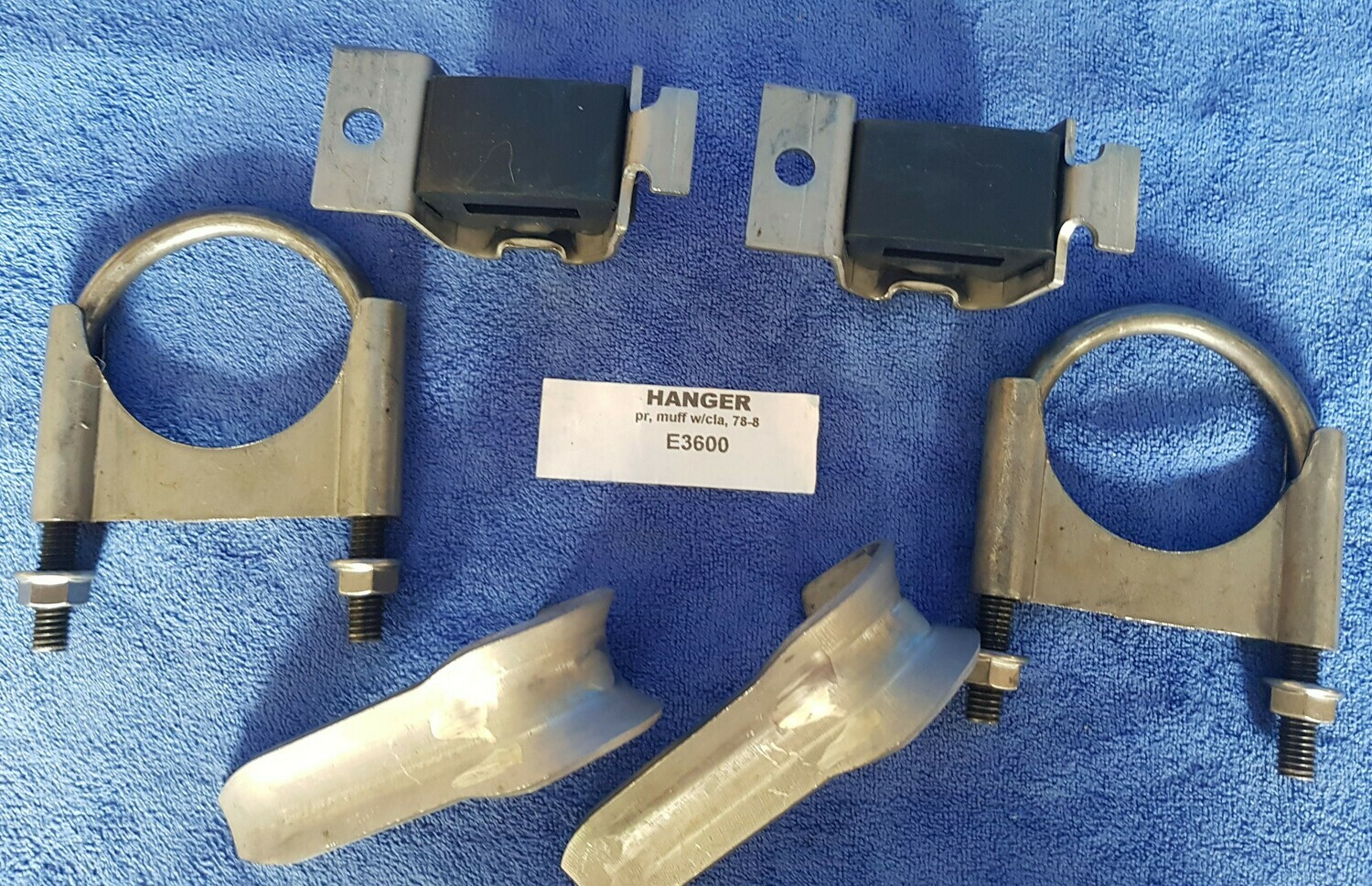 HANGER KIT-MUFFLER-EXHAUST-WITH CLAMPS-78-82 (#E3600) T62