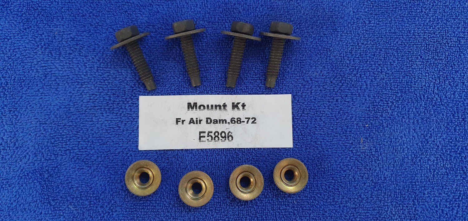 MOUNT KIT-FRONT AIR DAM-SPOILER-12 PIECES-68-72 (#E5896) 3C3
