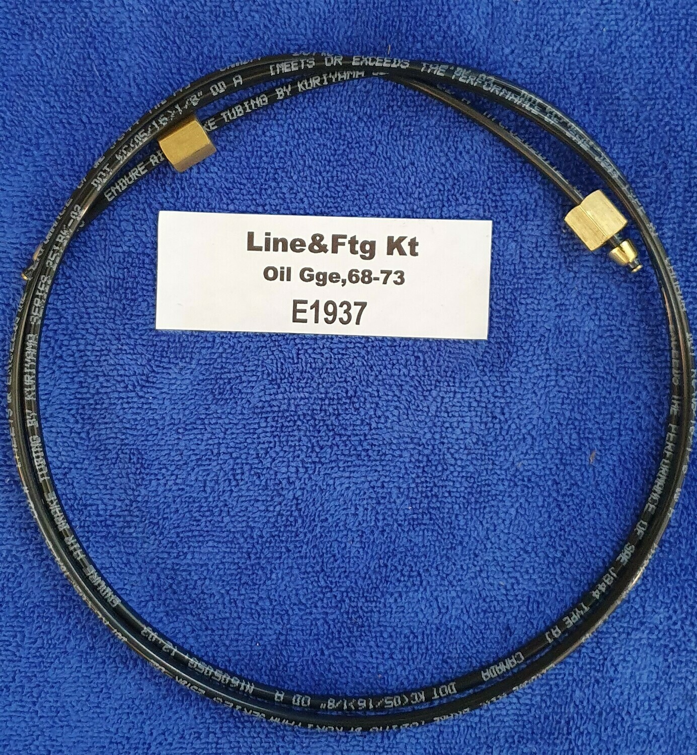 LINE AND FITTING KIT-OIL PRESSURE-SMALL BLOCK-BLACK NYLON-68-73 (#E1937) 1F2