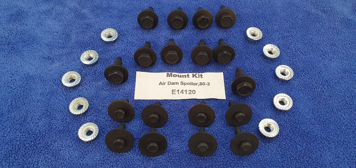 MOUNT KIT-FRONT AIR DAM-SPOILER EXTENSION-28 PIECES-80-82 (#E14120) 3C3