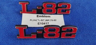 EMBLEM SET-HOOD-L-82-IMPORT-PAIR-75-82 (#E10417)