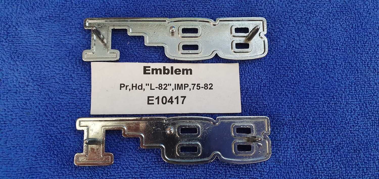 EMBLEM SET-HOOD-L-82-IMPORT-PAIR-75-82 (#E10417)