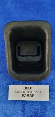 BOOT-CLUTCH FORK-BLACK, RUBBER-63-81 (#E2586) 1E3