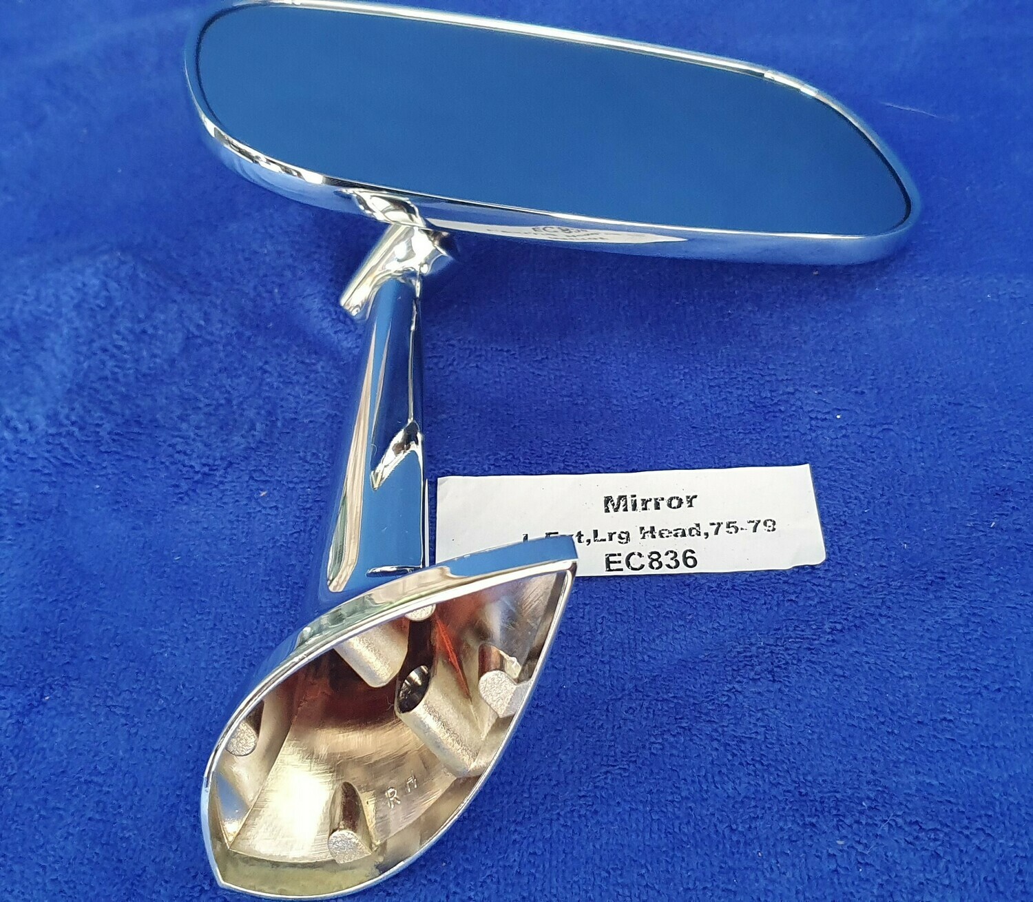 MIRROR-EXTERIOR REAR VIEW-WITH LARGE HEAD-WITH MOUNTING HARDWARE-LEFT-75-79 (#EC836) 5A5