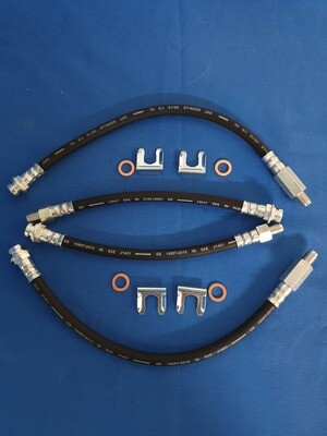 BRAKE HOSE CAR SET-WITH CLIPS AND WASHERS-63-82 (#E13165) 3B3