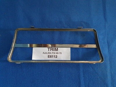 TRIM-BRAKE PEDAL PAD-AUTOMATIC-STAINLESS STEEL-68-79 (#E6112) 3A42