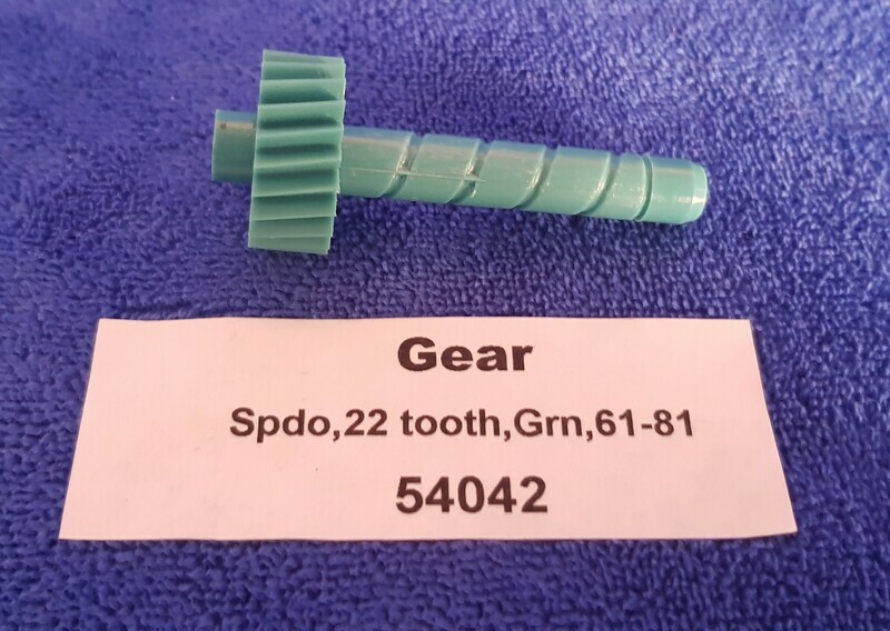 GEAR-SPEEDOMETER DRIVE-GREEN-22 TOOTH-3.70 REAR-NYLON-61-81 (#54042)
