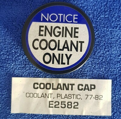 CAP-COOLANT PLASTIC-77L-82 (#E2582) 1C3' CAP-COOLANT PLASTIC-77L-82 (#E2582) 1C3'