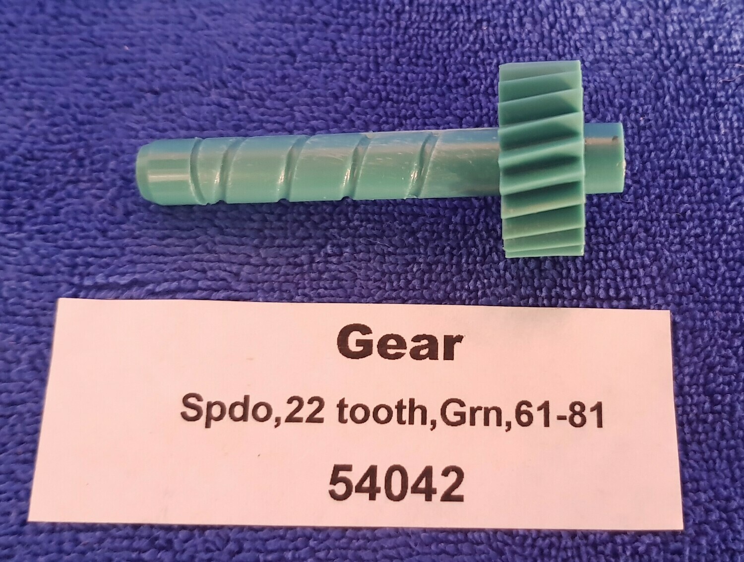 GEAR-SPEEDOMETER DRIVE-GREEN-22 TOOTH-3.70 REAR-NYLON-61-81 (#54042)
