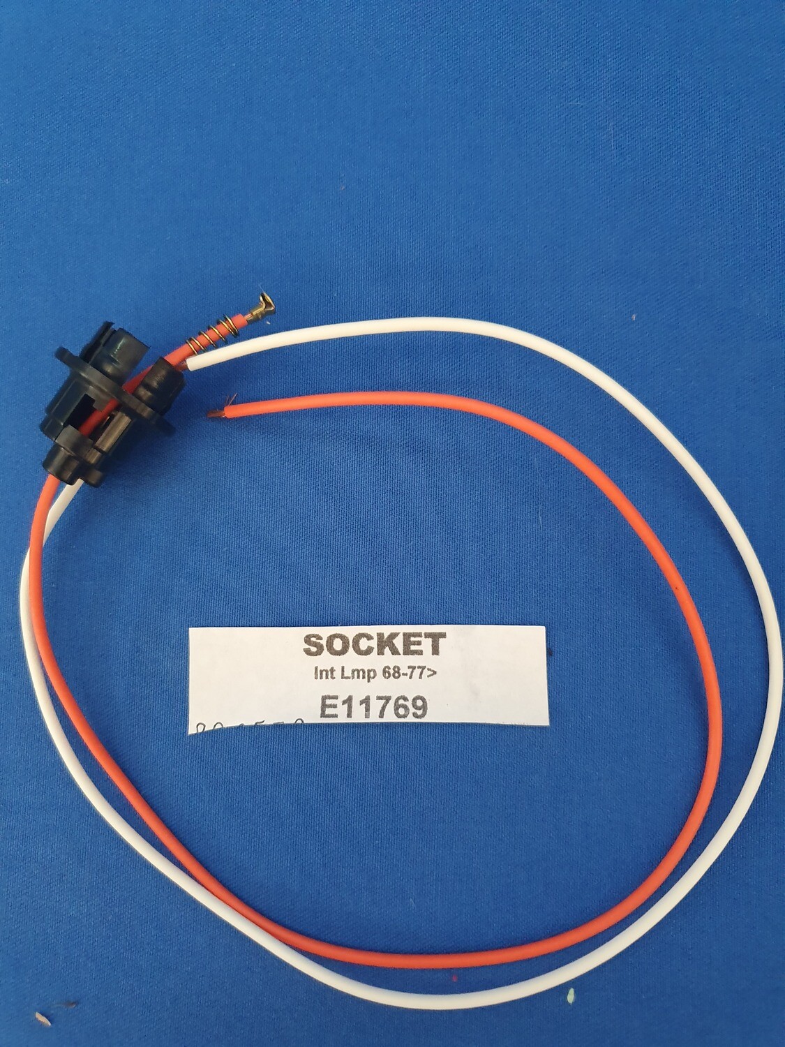 SOCKET-INTERIOR LAMP BULB REPAIR-UNDER DASH COURTESY-WITH PIGTAIL-68-77 (#E11769) 1F2