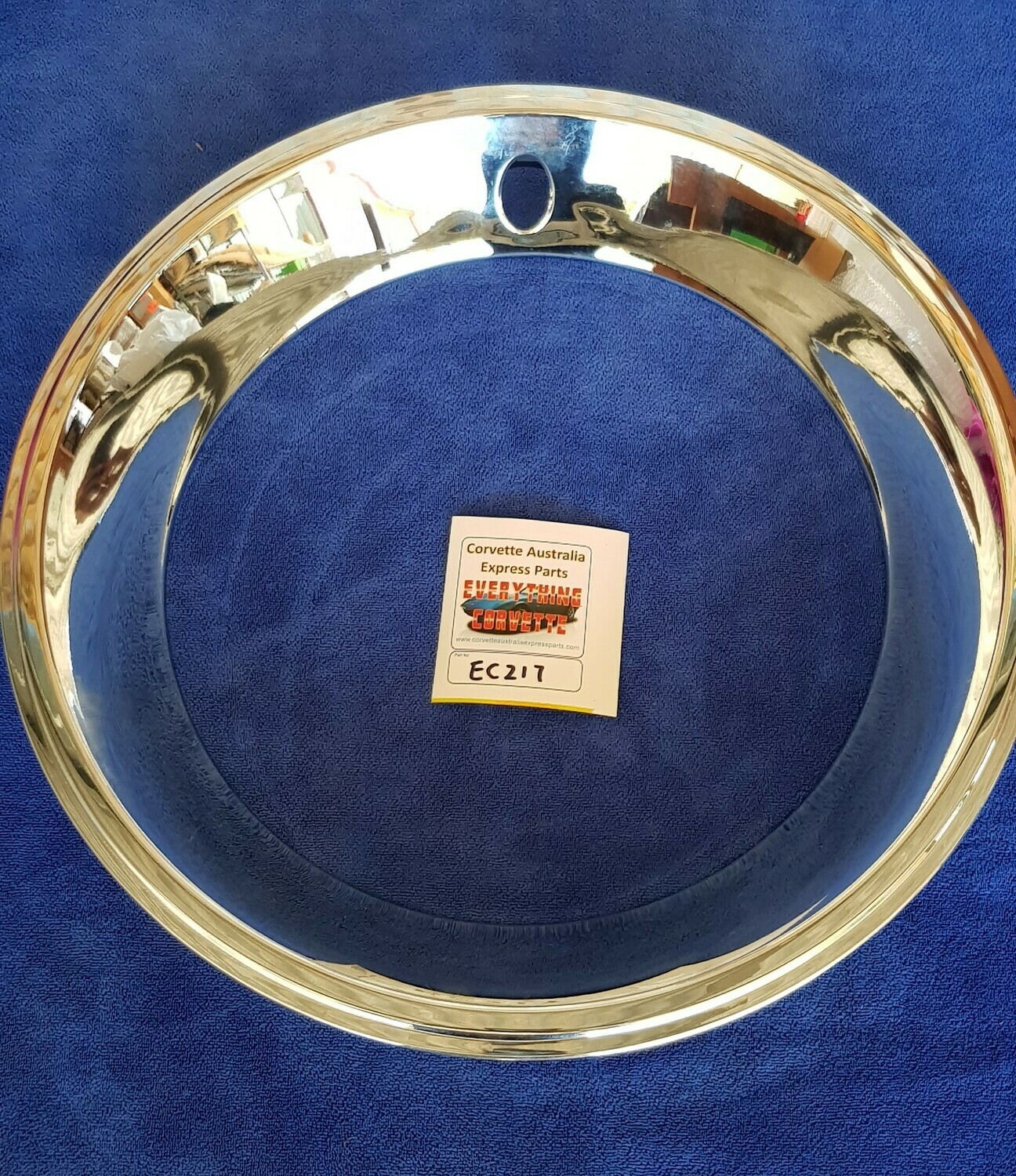 TRIM RING-POLISHED STAINLESS STEEL-IMPORT-EACH-68-82 (#EC217)