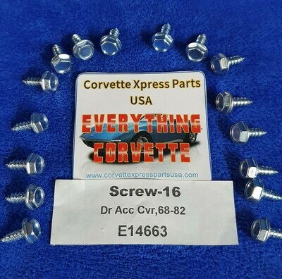 SCREW-DOOR ACCESS PLATE-16 PIECES-68-82 (#E14663) 5B2