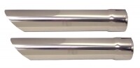 EXHAUST TIPS-POLISHED STAINLESS STEEL-PAIR-63-67 (#EC182)