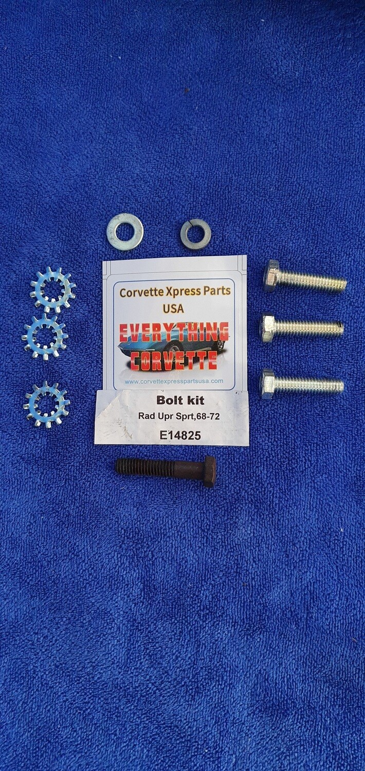 BOLT KIT-RADIATOR SUPPORT UPPER OUTER BRACKET-68-72 (#E14825)