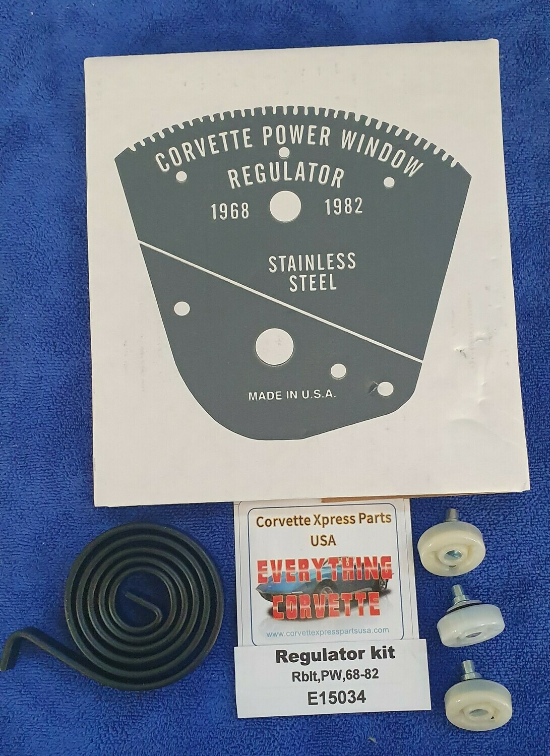 REGULATOR REBUILD KIT-WITH POWER WINDOW-68-82 (#E15034)