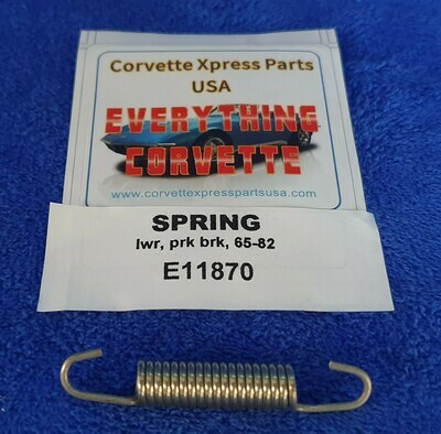 SPRING-LOWER-EMERGENCY BRAKE-65-82 (#E11870) 3B3