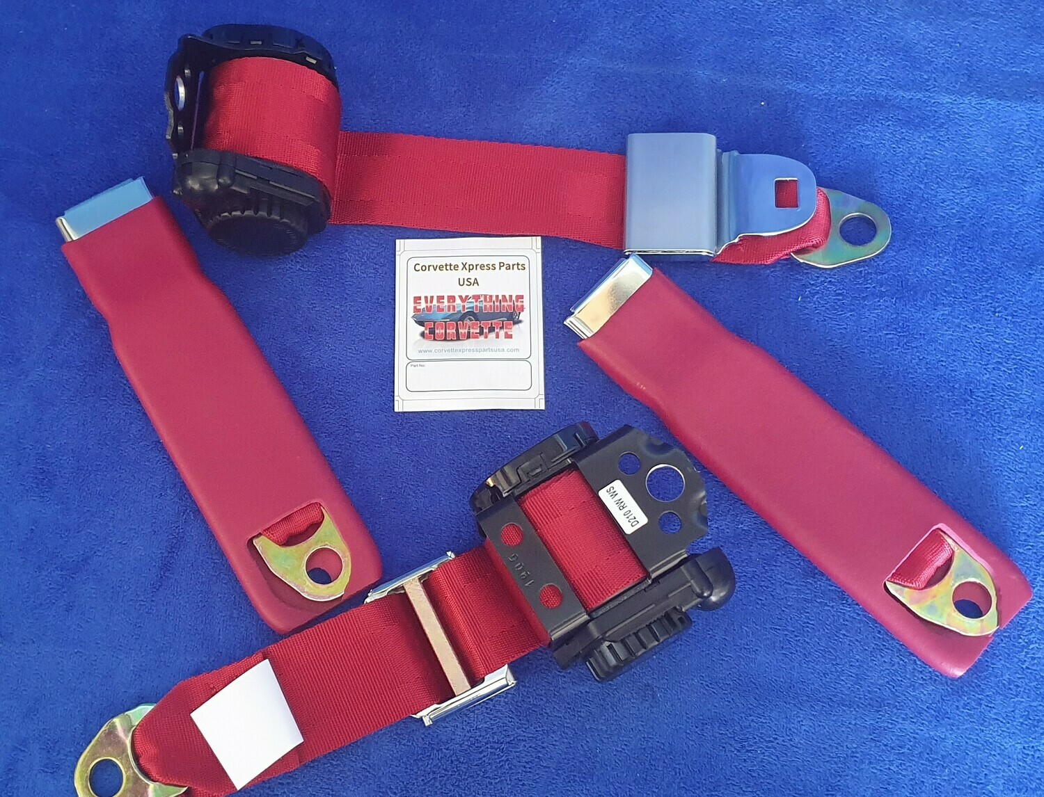SEAT BELT ASSEMBLY-DIRECT FIT REPRODUCTION LAP AND SHOULDER-SINGLE RETRACTOR-2 SEATS-78-82 (#E13341)